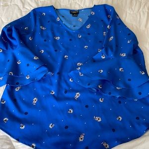 Liz Claiborne blue/flower tunic